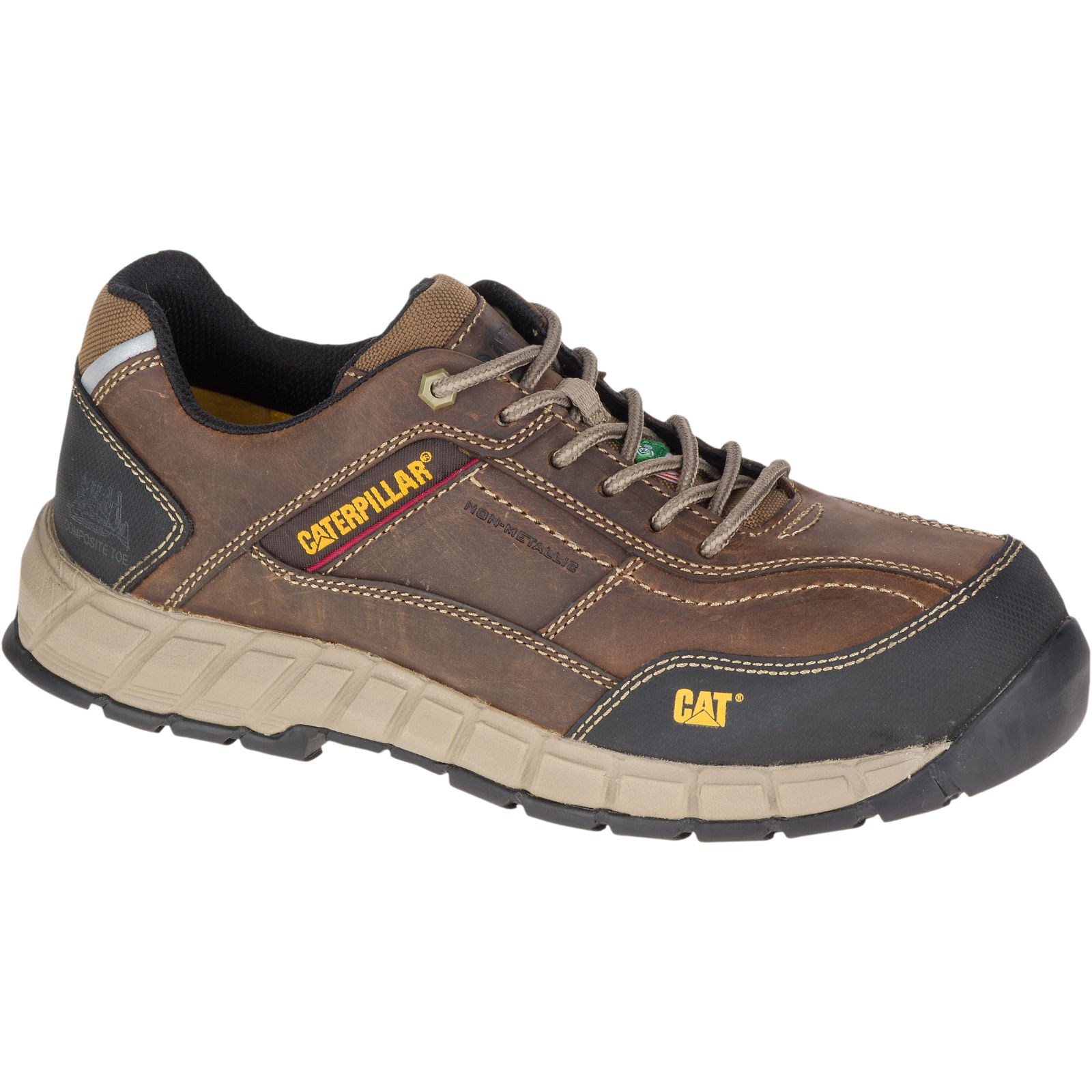 Caterpillar Men's Streamline Leather Csa Composite Toe Work Shoes Dark Beige CAT-96152